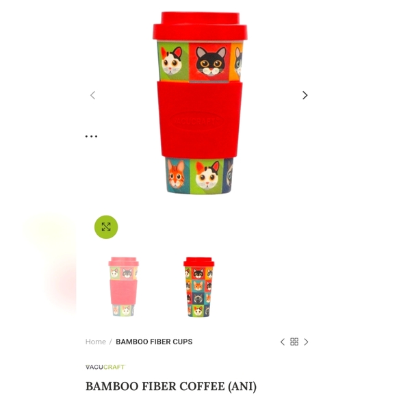 VacuCraft Bamboo Silicone Tea and Coffee Cup - Picture 5 of 15